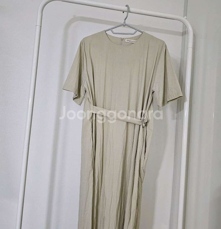 오브더나인 바스락 벨트 롱원피스--5