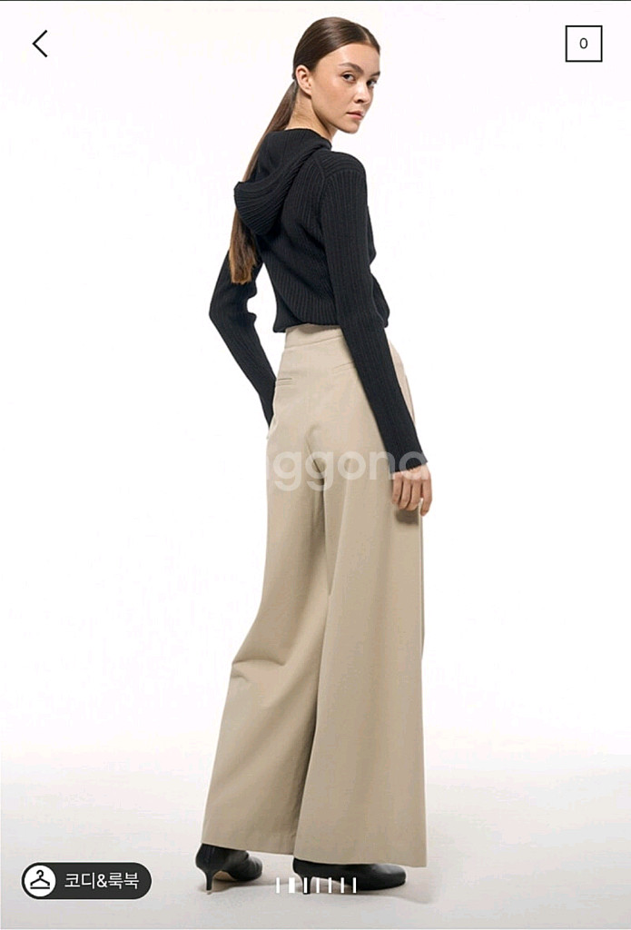 타임 투턱 와이드 팬츠44 랑방 마인 더캐시미어 시스템--1