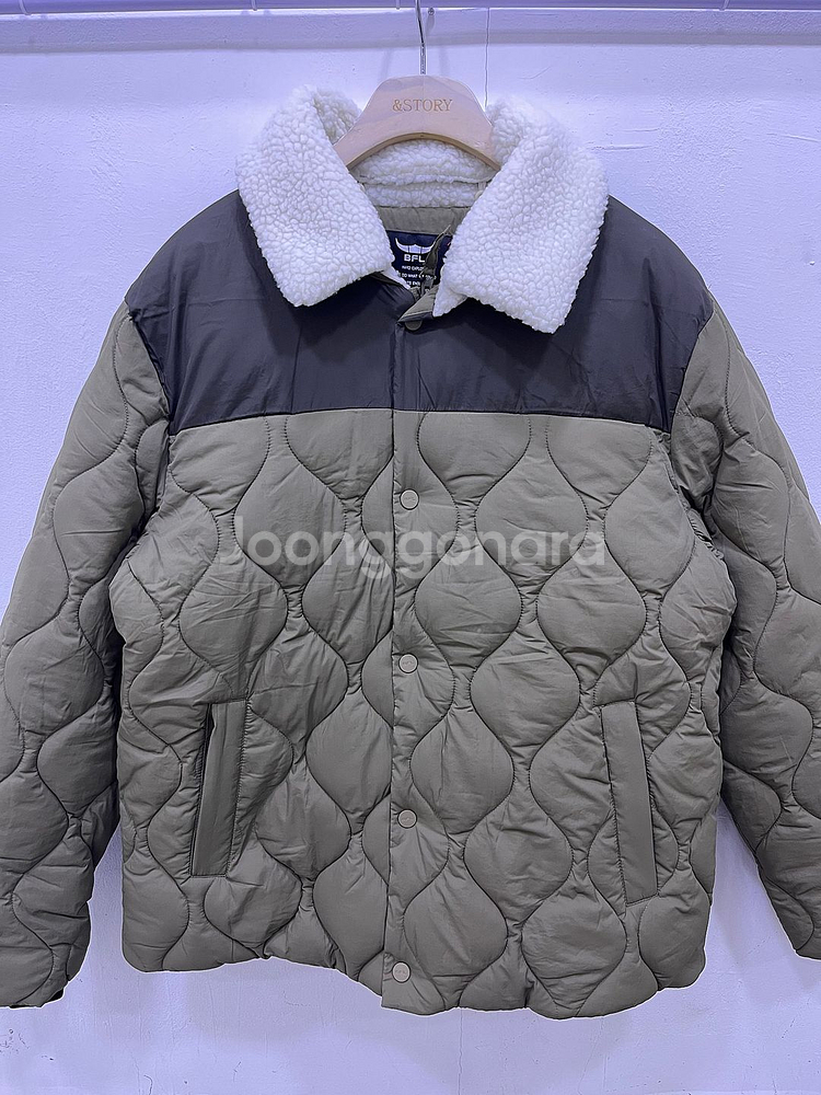 버팔로 양털배색 패딩점퍼 (웰론소재)--0