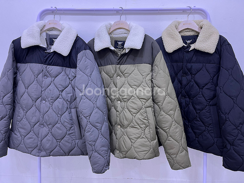 버팔로 양털배색 패딩점퍼 (웰론소재)--9