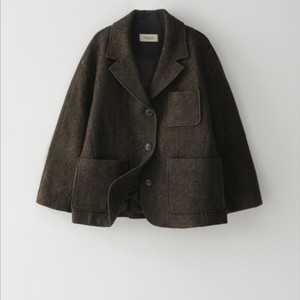 별밭양품점 팬시울코트(헤링본울코트) 판매 브라운