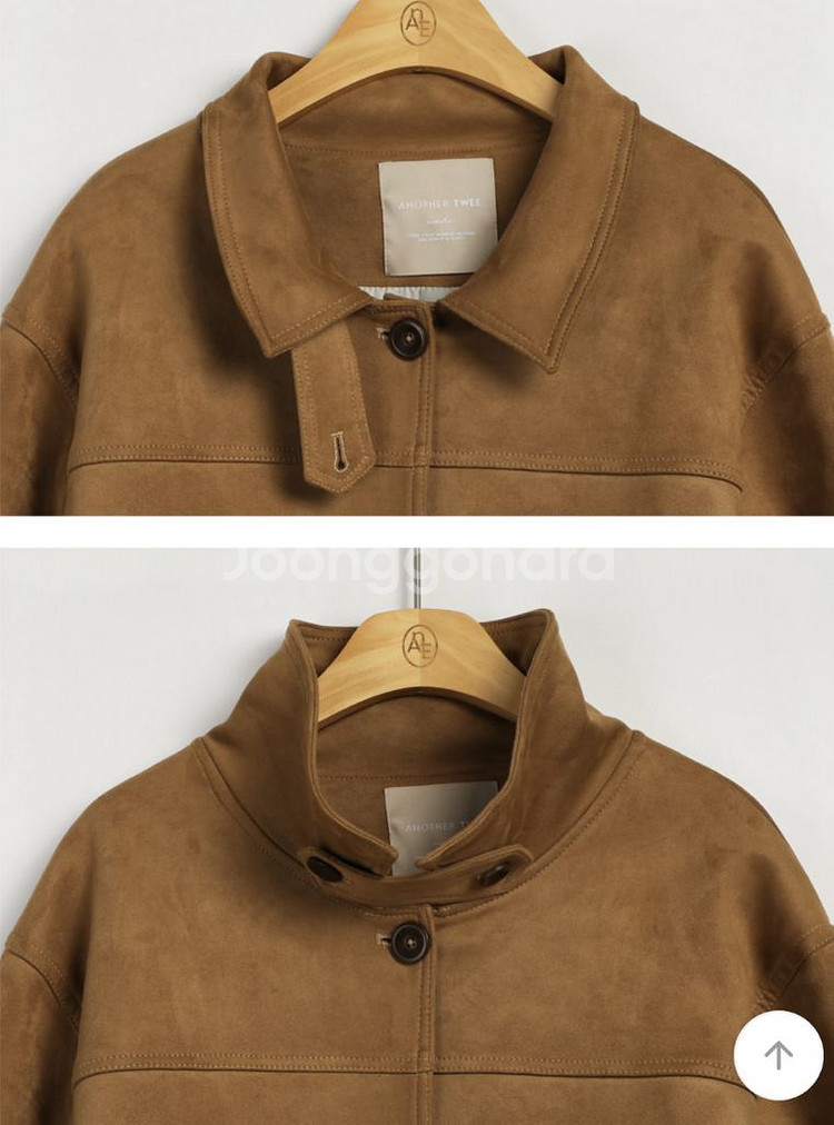 모어렌 라엔 스웨이드 싱글 하프 자켓--6