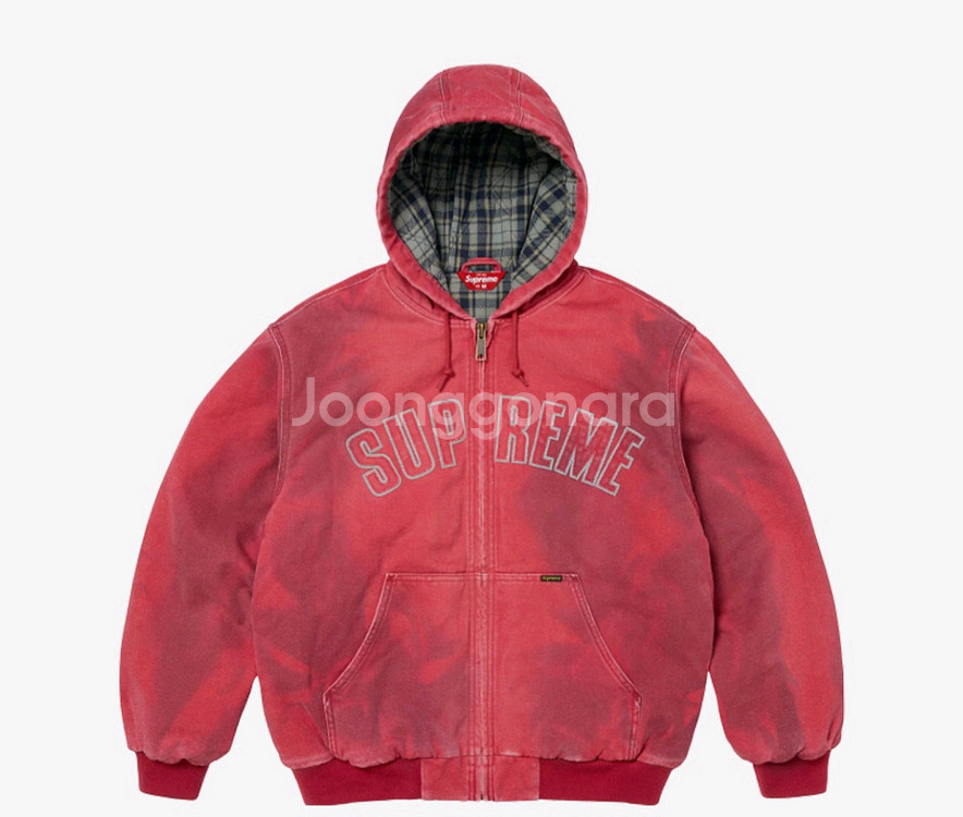 [2XL]슈프림 리플렉티브 아크 후드 워크자켓 레드--0
