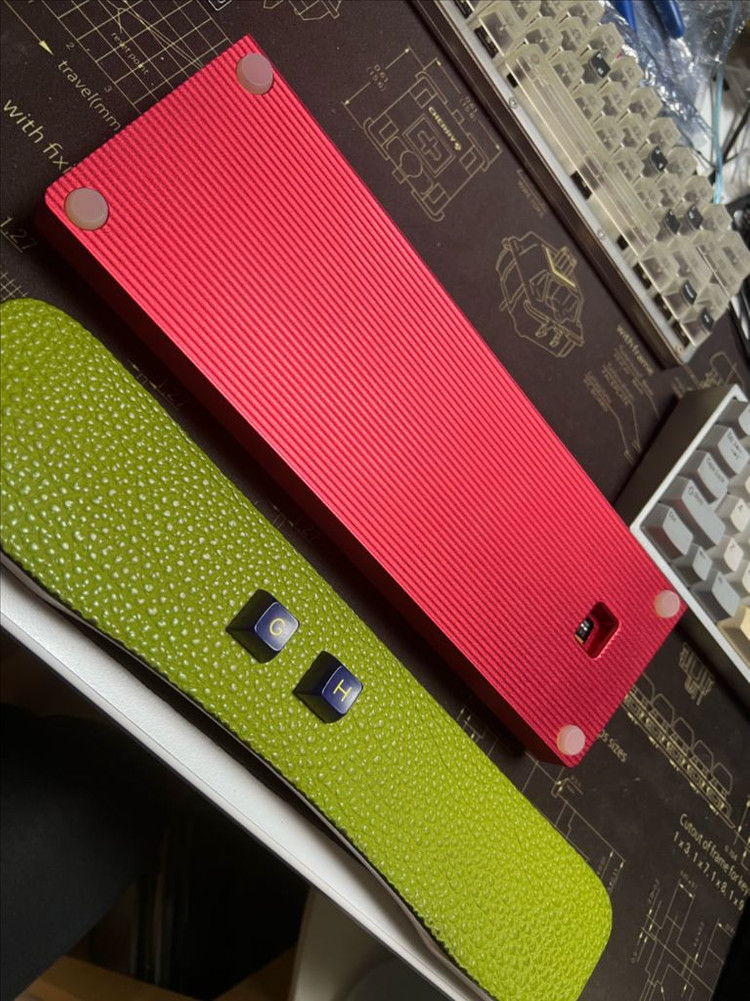 레어급 미사용 미니 구갈축 키보드 플라나 미니 레드 이미지