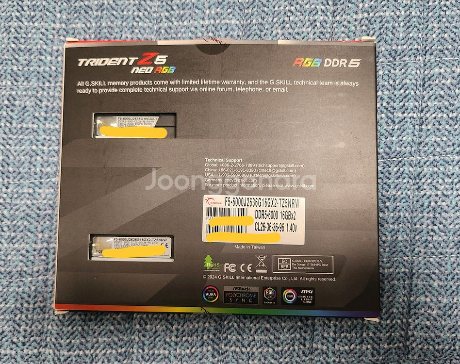 지스킬 램 6000 CL26 1.4V 팝니다--1