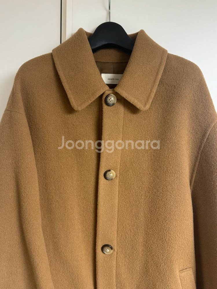 아카이브제이투유 캐시미어 하프코트 카멜--3