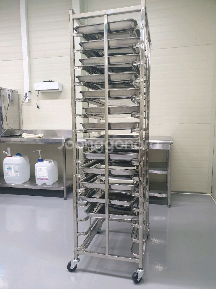 스탠 15단 빵랙/스텐 트레이 싸게 팝니다--0