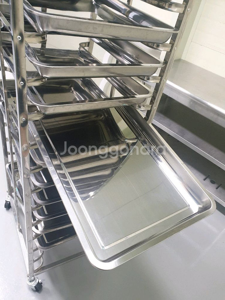 스탠 15단 빵랙/스텐 트레이 싸게 팝니다--2