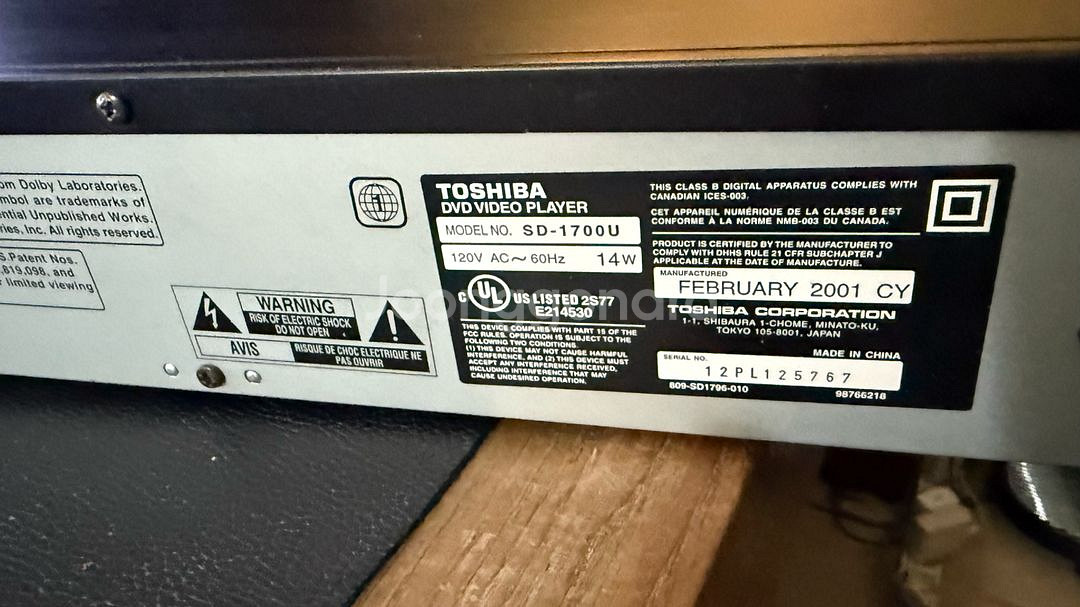 TOSHIBA SD1700 도시바 DVD 플레이어--7