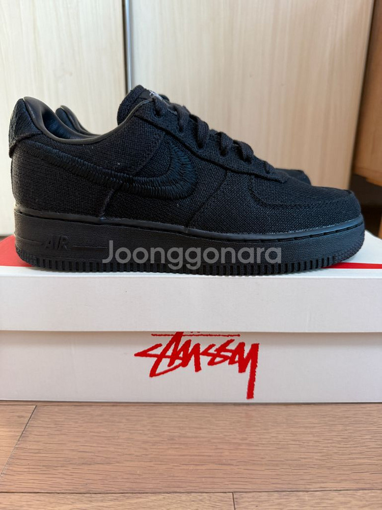 [240] 나이키 스투시 나투시 에어포스1 로우 블랙--4