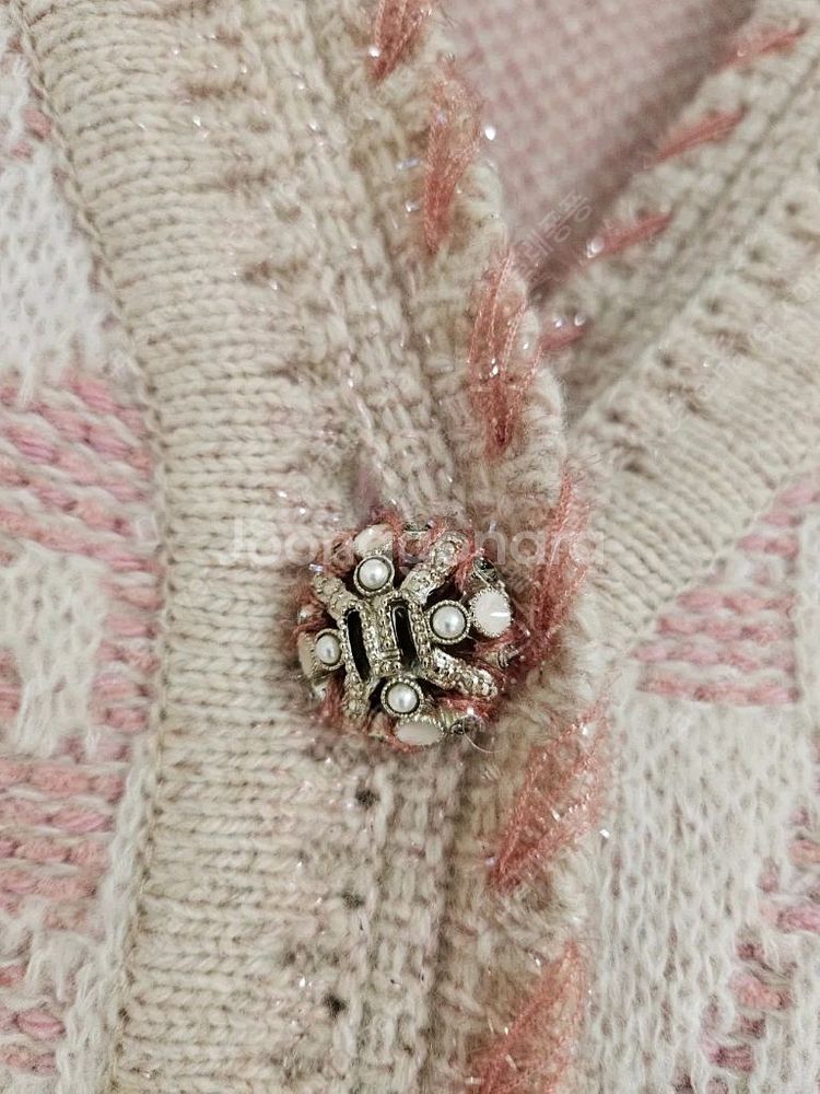 마인 글리터 크리스탈 보석 단추 가디건 타임 랑방 한섬--5