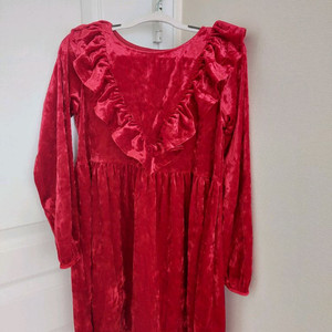 H&M 흐앤므 여아원피스 크리스마스원피스 벨벳원피스