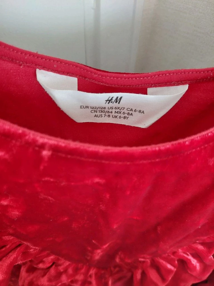 H&M 흐앤므 여아원피스 크리스마스원피스 벨벳원피스 이미지
