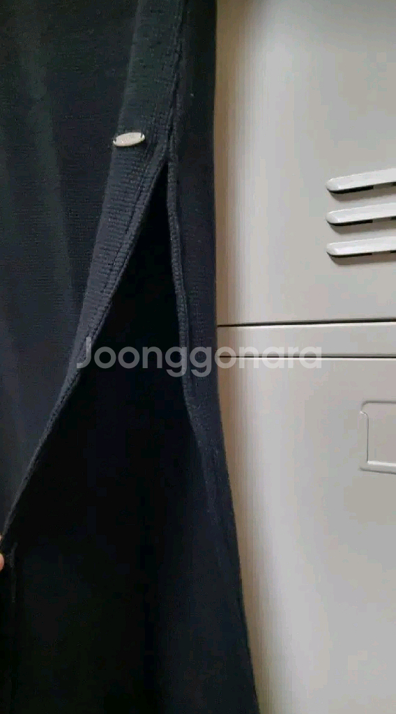 로코핏 와플 나시 레이어드 절개 롱 원피스 - 블랙--8