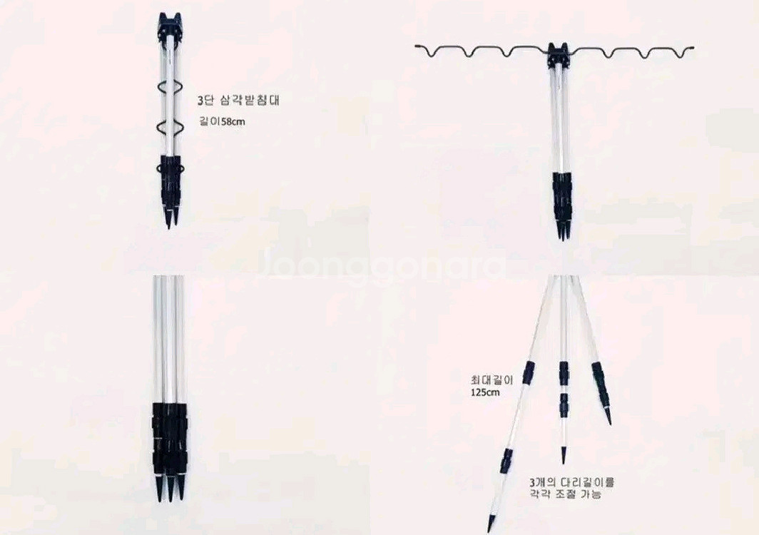 원투낚시대3.3m2대+4000번릴2대+릴줄+받침대+가방--7