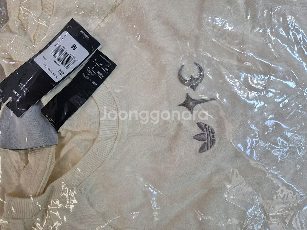 아디다스 x 떠그클럽 티셔츠 크림화이트KR사이즈(M)--3