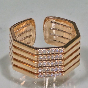 큐빅셋팅 오픈 반지