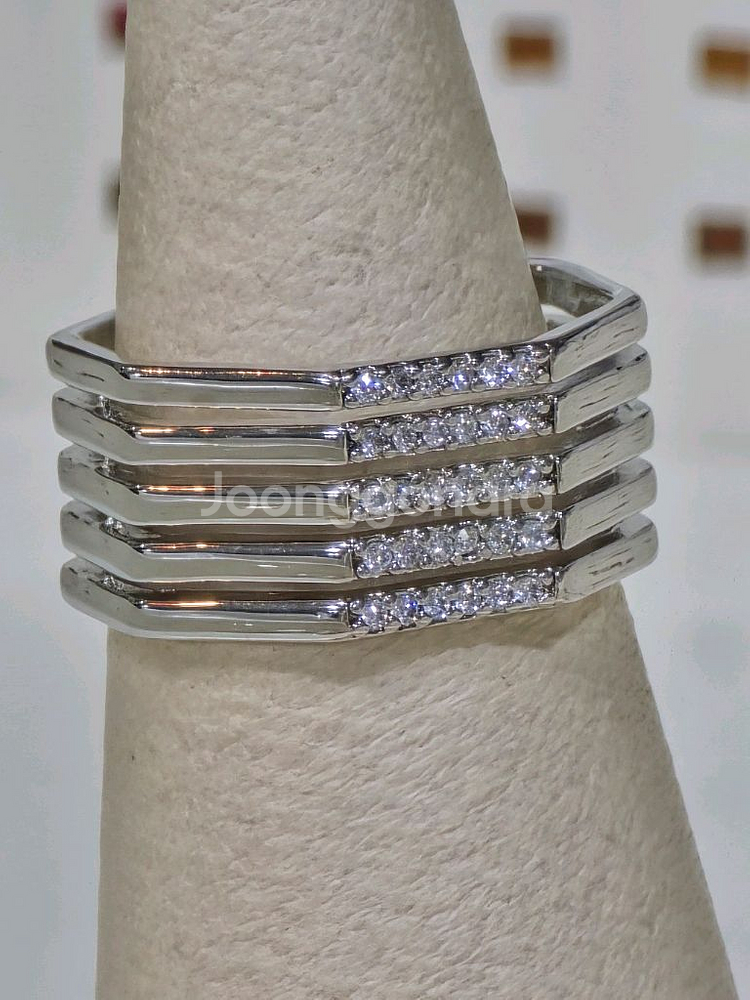 큐빅셋팅 오픈 반지--3