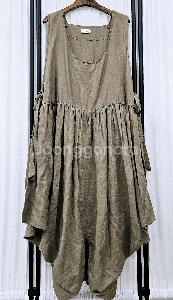 민소매 린넨 원피스 벌룬 루즈핏원피스--0