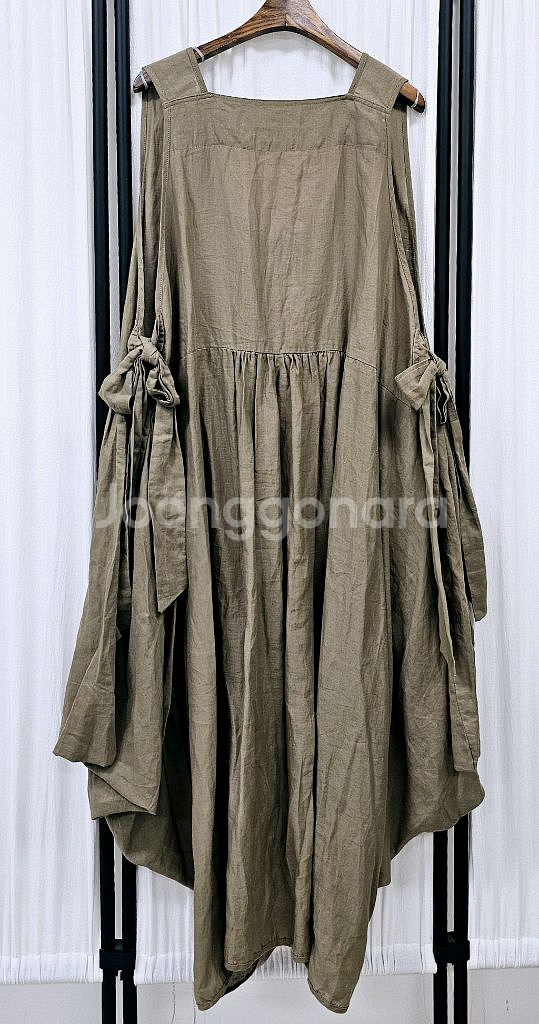 민소매 린넨 원피스 벌룬 루즈핏원피스--5