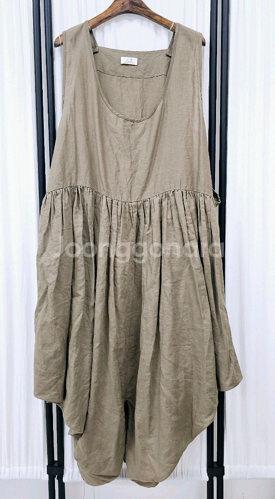 민소매 린넨 원피스 벌룬 루즈핏원피스--4