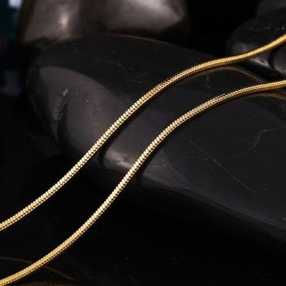 새 18K GP 41cm 금 목걸이 도금 선물 기념일--1