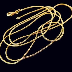 새 18K GP 41cm 금 목걸이 도금 선물 기념일