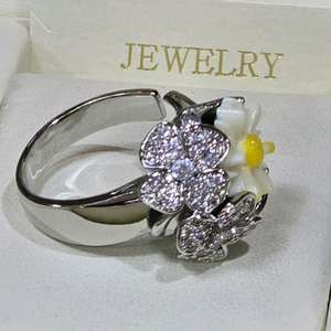 큐빅셋팅 오픈반지