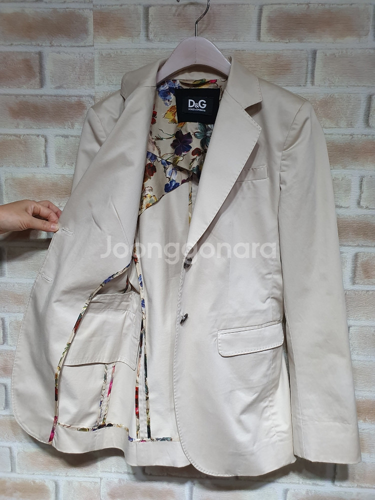 돌체앤가바나 (홀로 그램 정품)플라워라이닝 자켓--9