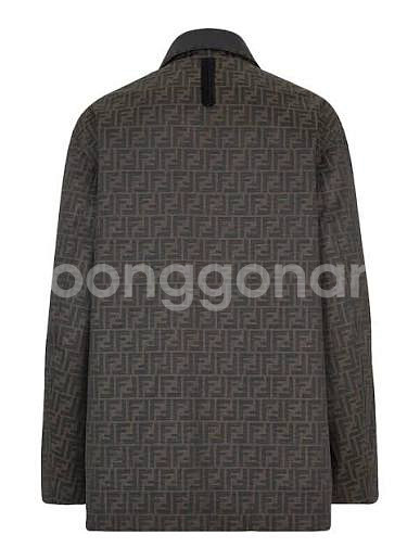 fendi 펜디 FF 자카드 레더 카라 자켓--3