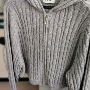 24. 타임 후드 케이블니트 집업