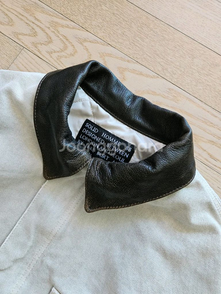 솔리드옴므 베이지 스터드 자켓 새제품 사이즈 100--3