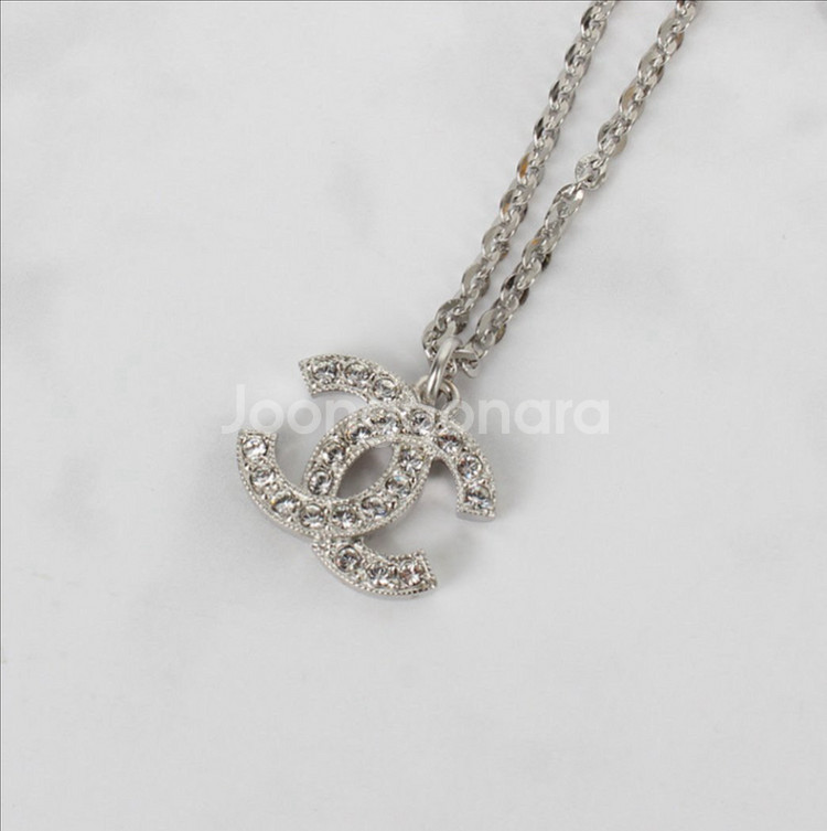 [미사용][정품]샤넬 CC 로고 목걸이 네크리스(은장)--3