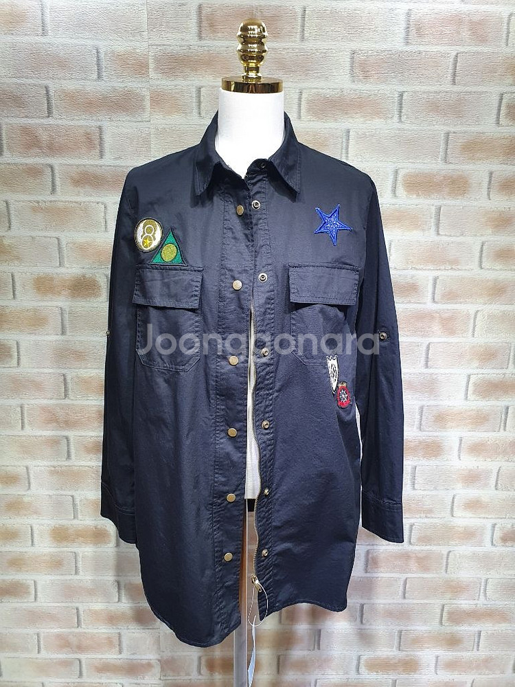 택부착 새상품 리안 뉴욕 정품 컬러 패치 블랙 야상55--2