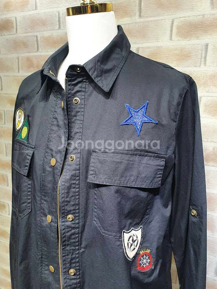 택부착 새상품 리안 뉴욕 정품 컬러 패치 블랙 야상55--6