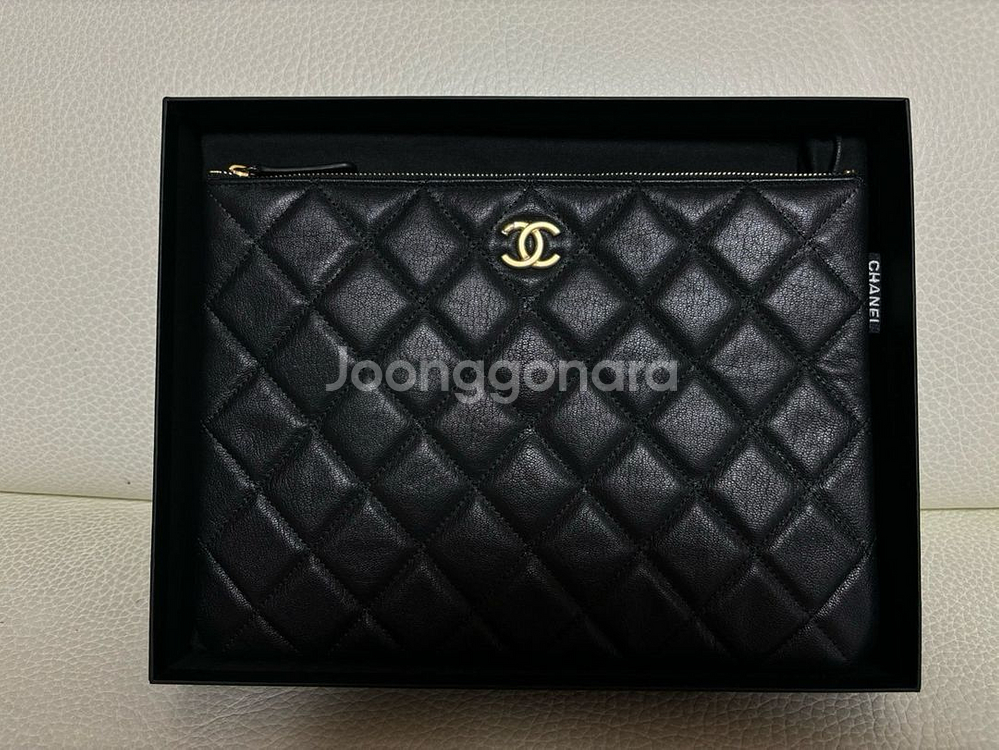 [미사용][정품]샤넬 CC로고 빈티지 클러치 미디움--0