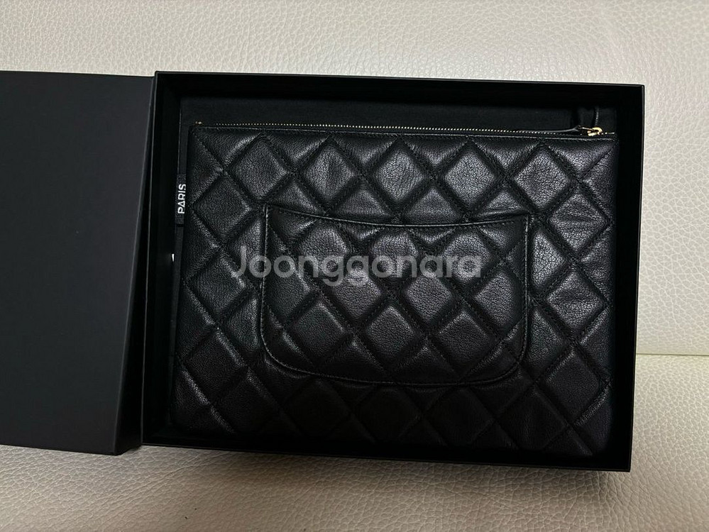 [미사용][정품]샤넬 CC로고 빈티지 클러치 미디움--2