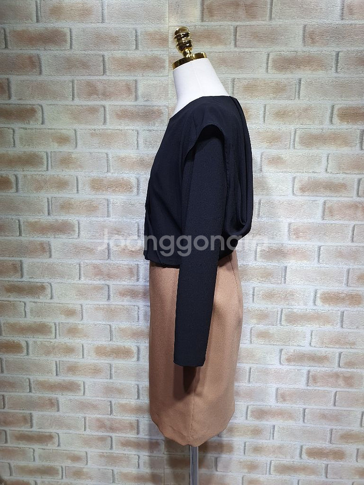 모조에스핀 새것수준 쉬폰 레이어드 언발 핀턱 원피스55--5