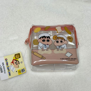 다이소 짱구 짱아 투명 파우치