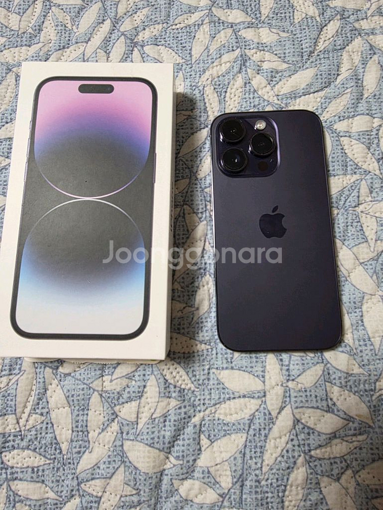 아이폰14프로 256기가 리퍼폰 새거 딥퍼플--3