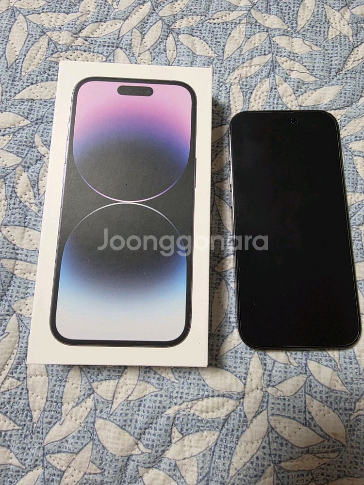 아이폰14프로 256기가 리퍼폰 새거 딥퍼플--5