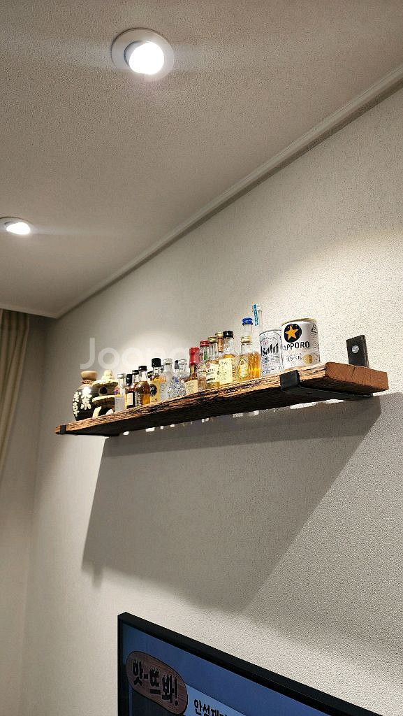 100년이상된 올드오크 빈티지 고재 벽선반 카페벽선반--2