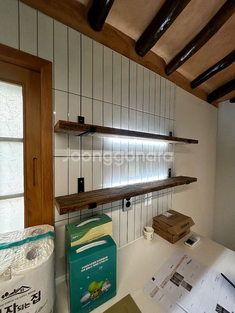 100년이상된 올드오크 빈티지 고재 벽선반 카페벽선반--0