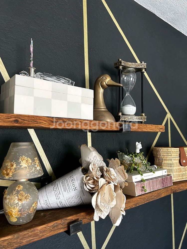 100년이상된 올드오크 빈티지 고재 벽선반 카페벽선반--7