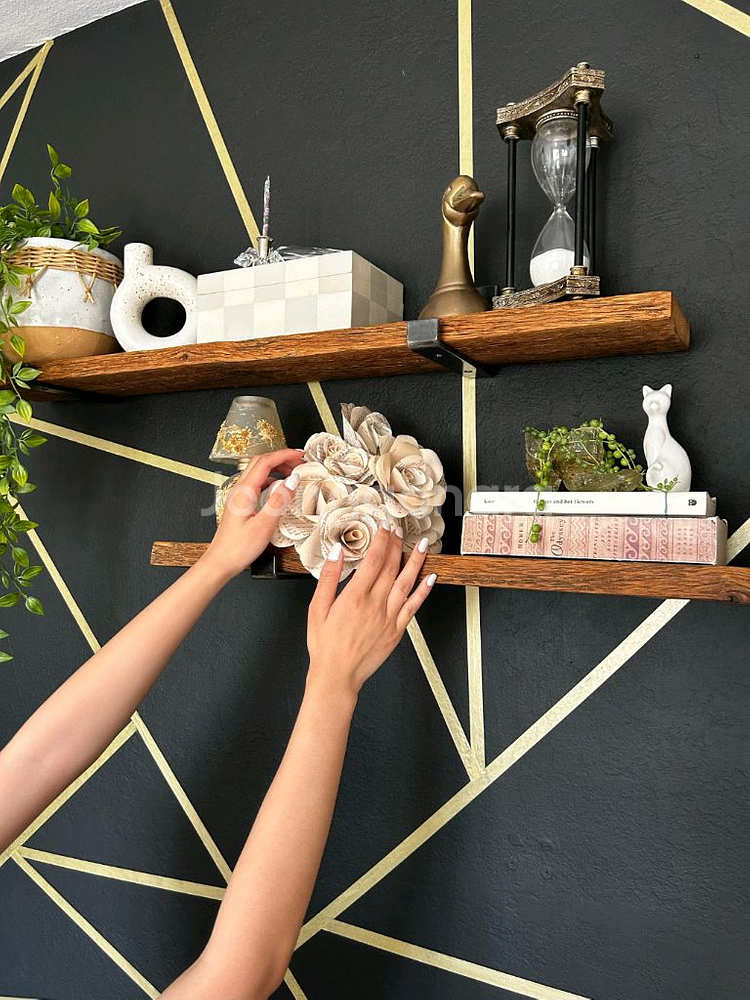 100년이상된 올드오크 빈티지 고재 벽선반 카페벽선반--9