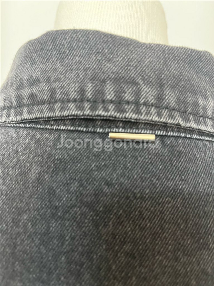 금요일까지판매2023년SYSTEM 흑청 데님 크롭 자켓--5