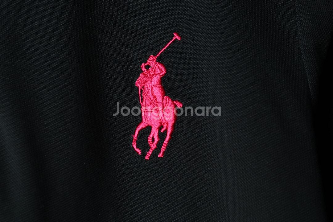 (L-XL) 폴로 랄프로렌 카라 긴팔티셔츠 블랙--4