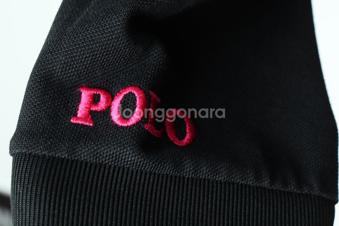 (L-XL) 폴로 랄프로렌 카라 긴팔티셔츠 블랙--5