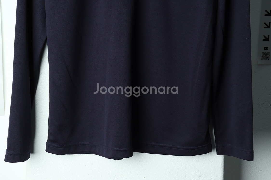 (L) 송지오 카라 긴팔티셔츠 반집업 네이비--3