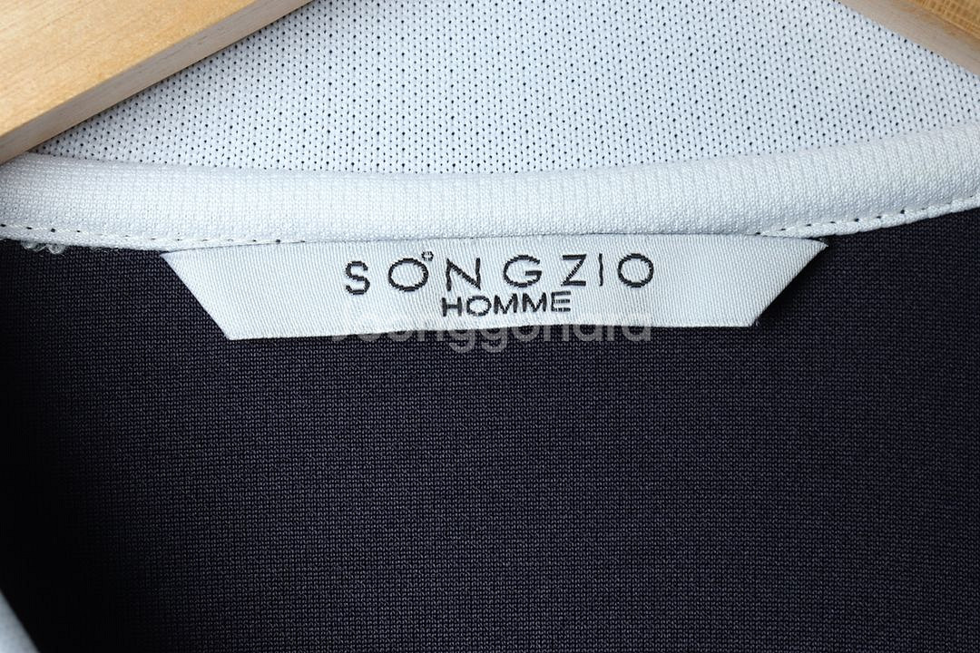 (L) 송지오 카라 긴팔티셔츠 반집업 네이비--5